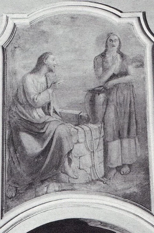 La Samaritana al pozzo - 1896, affresco, chiesa dei SS. Gervasio e Protasio, Nadro (BS)